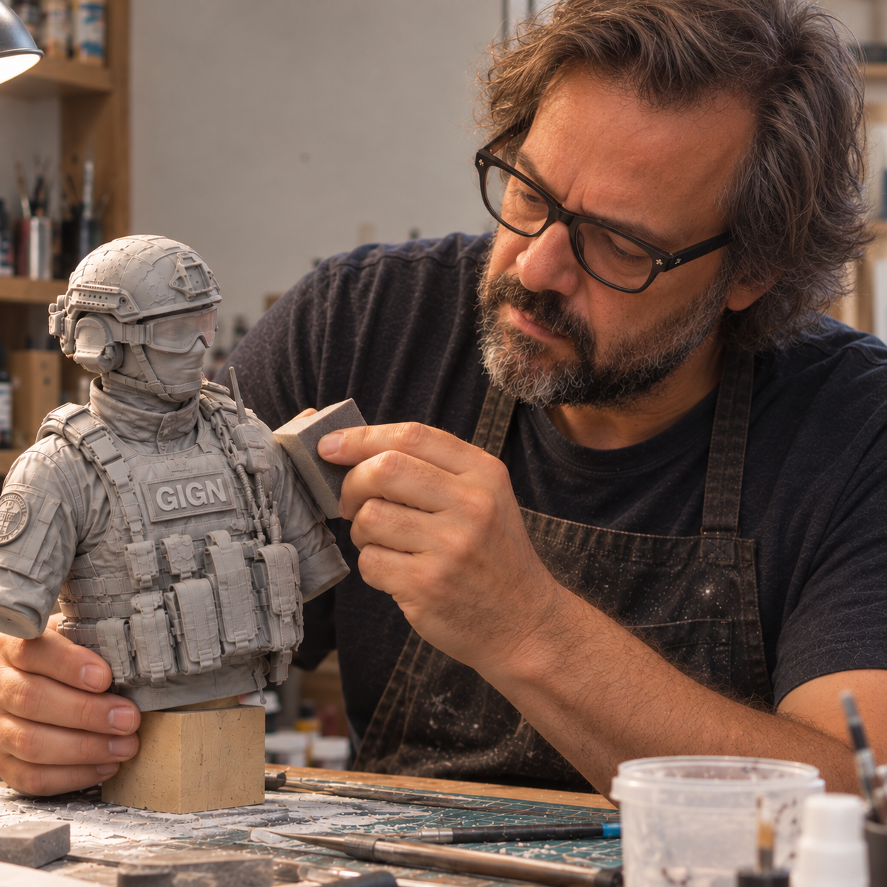 Modelação artesanal de uma figura